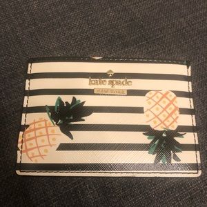 Kate Spade pineapple print card holder